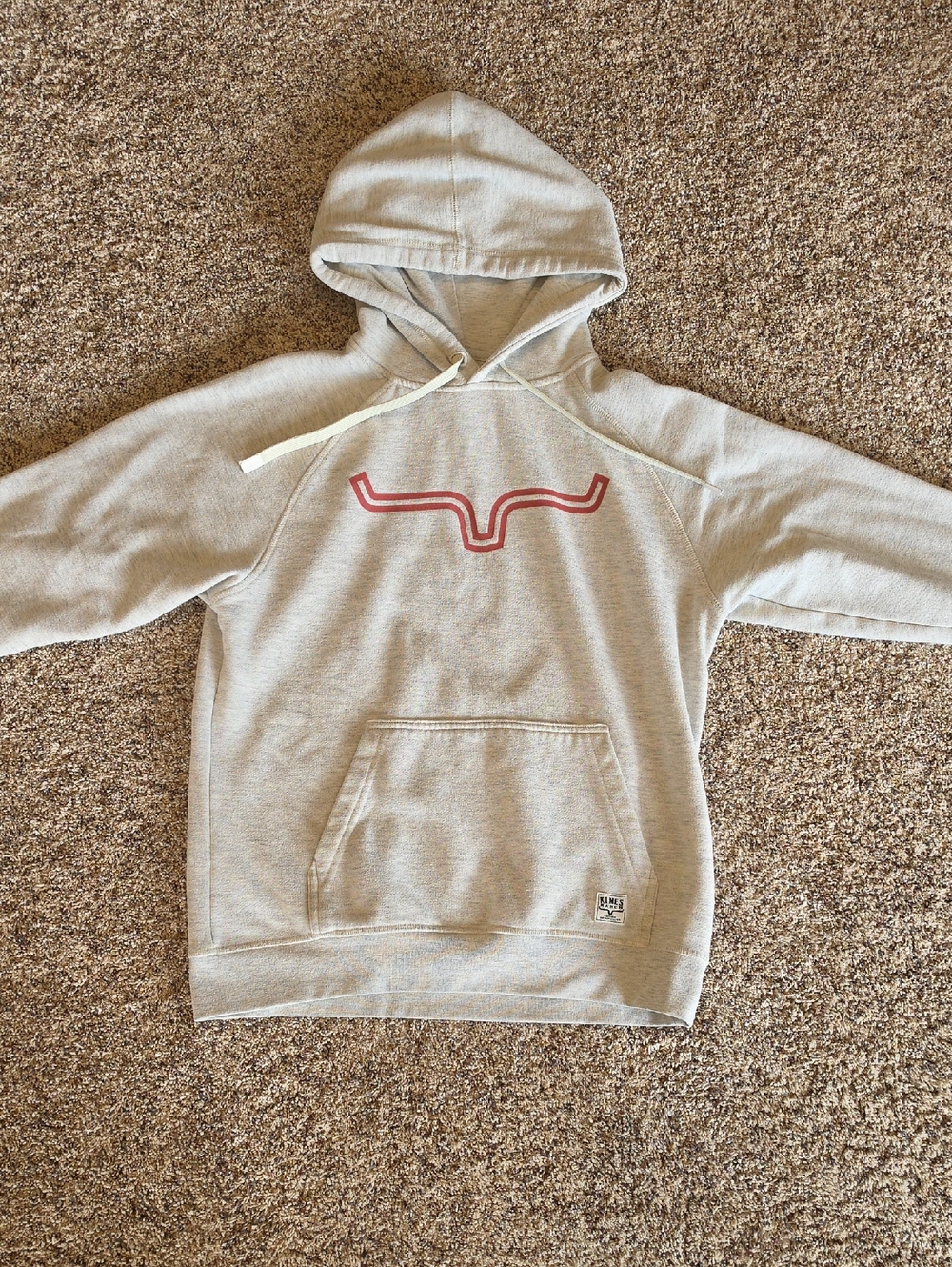 Womens Kimes Ranch Light Gray Hoodie with Red Logo